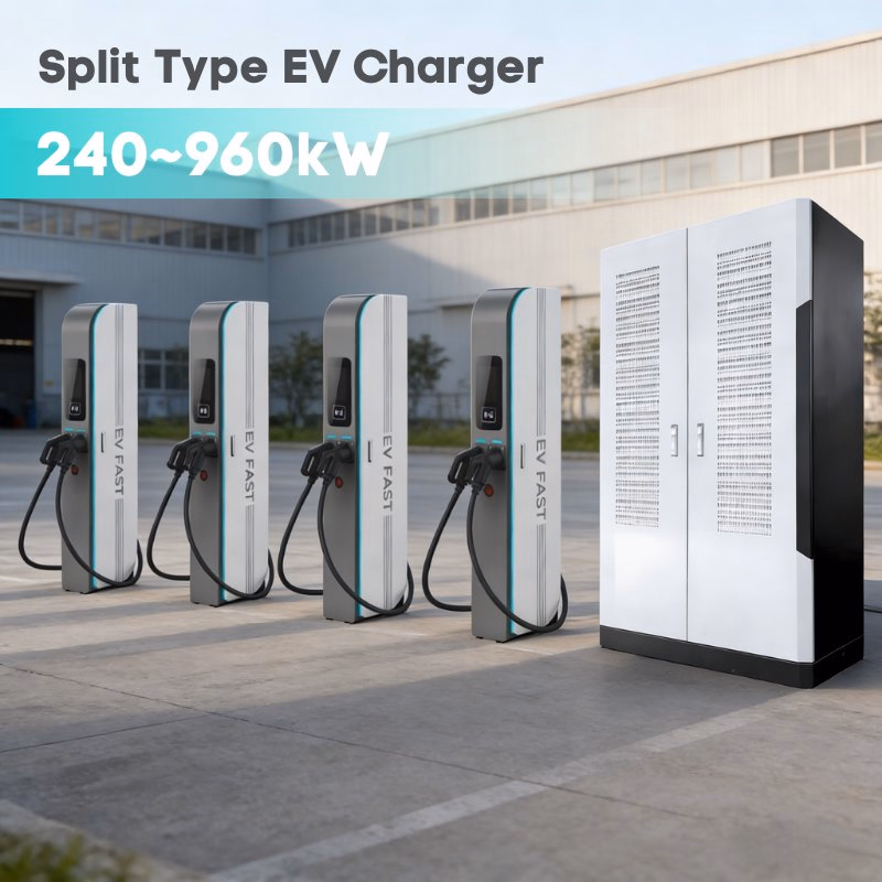 OEM ODM DC EV Fast Charging Pile with Power Cabinet and Split-Type Configuration for High-Power Evs