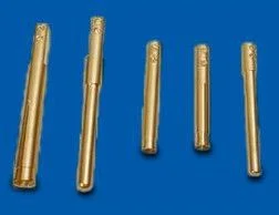 Polished Brass Electrical Charger Pin, Shape : Round